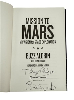 Buzz Aldrin & Leonard David Dual Signed "Mission To Mars" Book